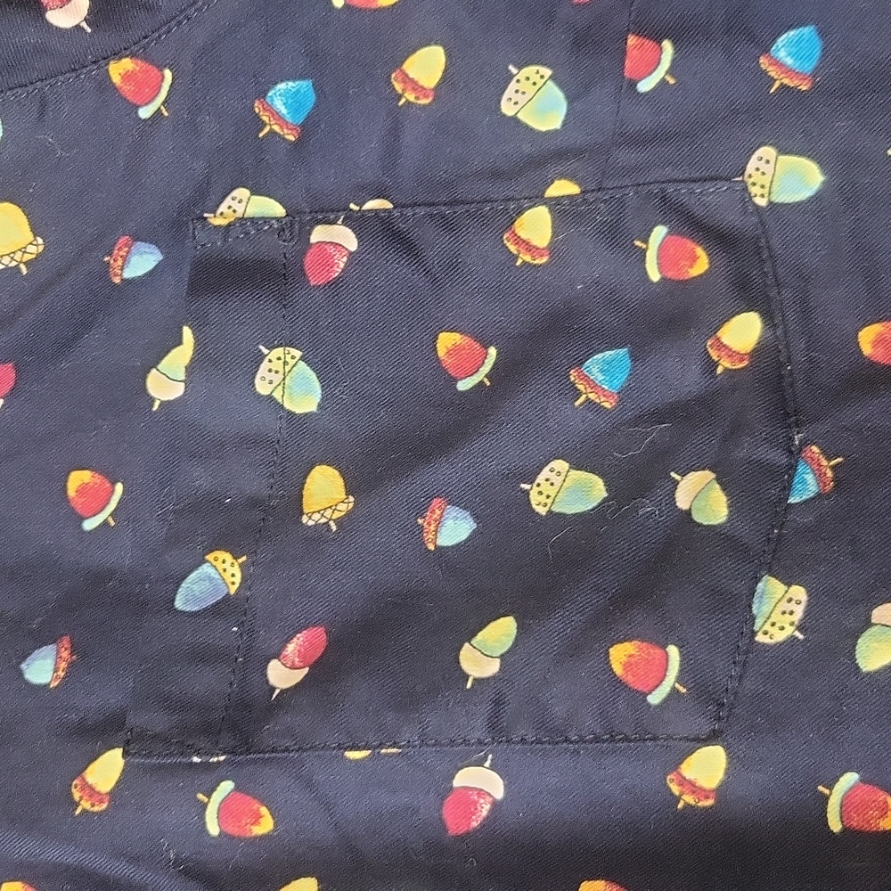 Talbots Blue With Multicolored Acorn Print Roll-T… - image 5